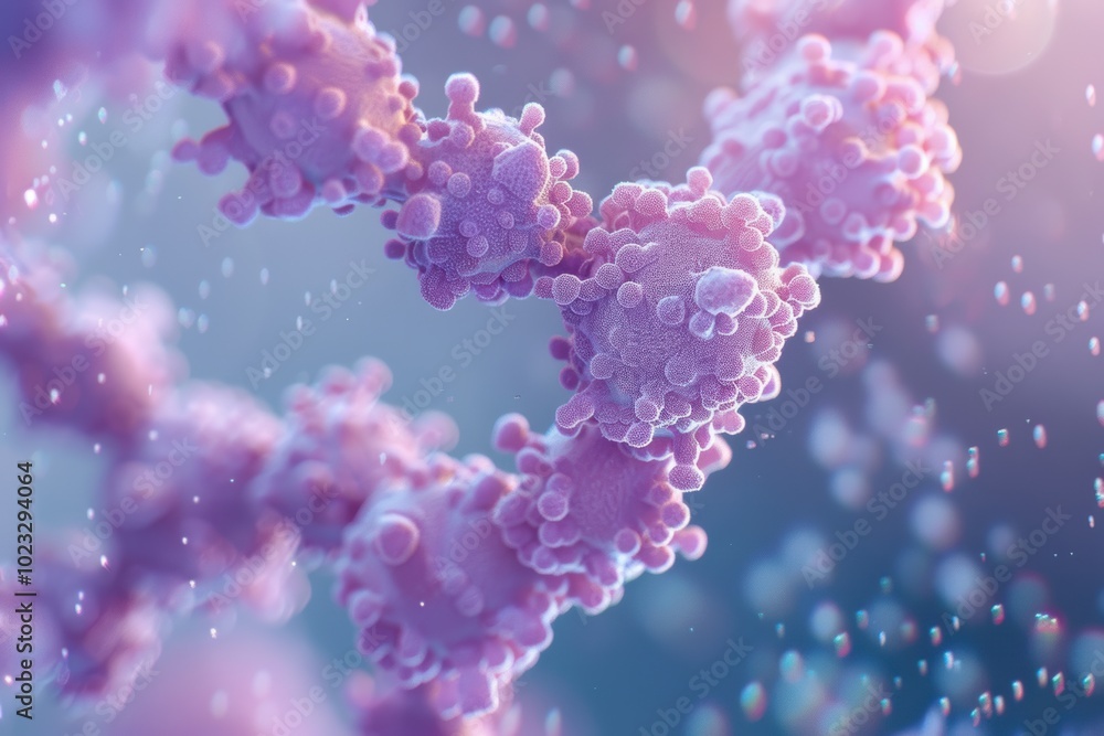 Scientific depiction of protein molecule structure as a key element in fitness and diet... Scientific depiction of protein molecule structure as a key element in fitness and diet...