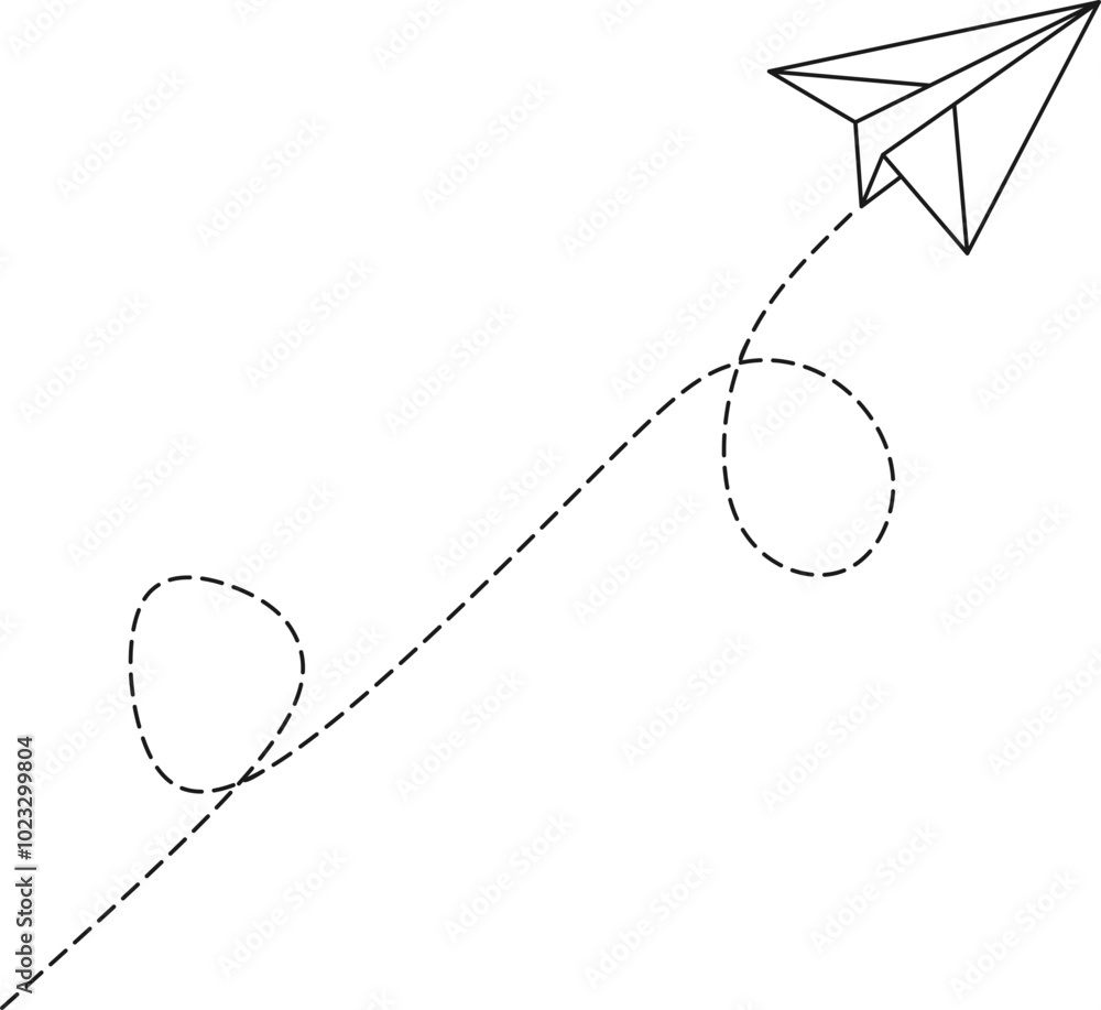 Dashed Line Paper Airplane Route
Dashed Line Paper Airplane Route