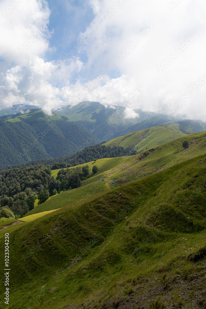 Obraz premium Magnificent views of the mountain village and nature of Azerbaijan