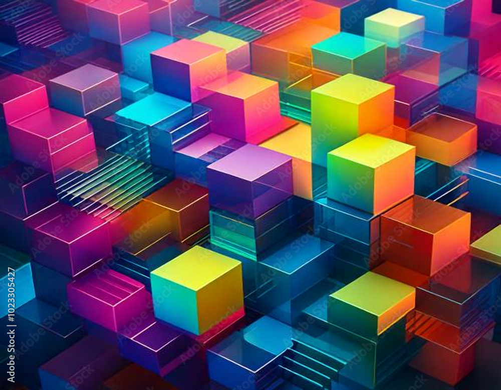 3D Illustration multi-color 3D Illustration multi-color