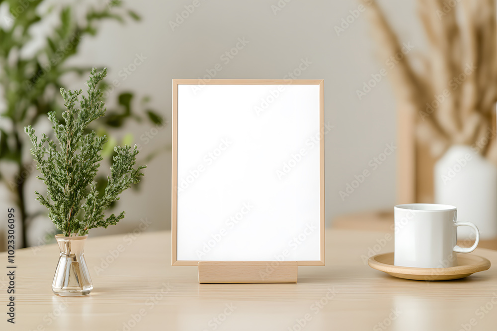 White Blank Card on Menu in Coffee Shop | Perfect for Customisation and Promotions White Blank Card on Menu in Coffee Shop | Perfect for Customisation and Promotions