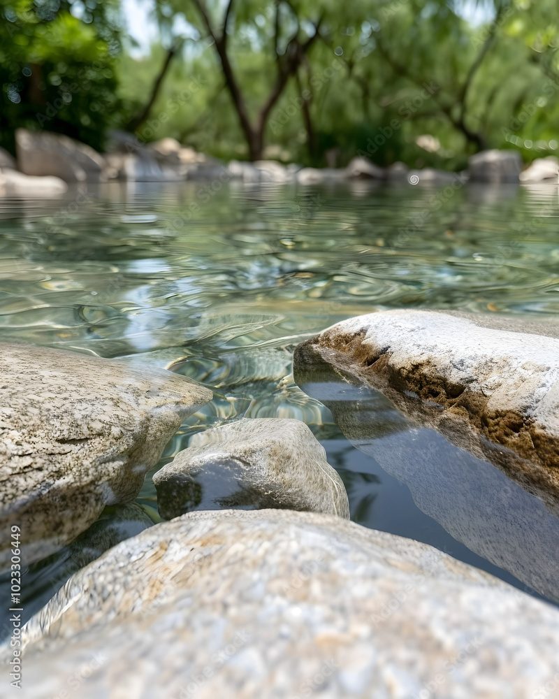 Fototapeta premium River in the forest.