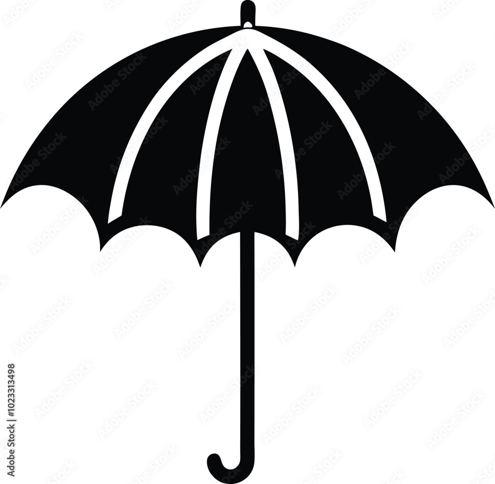 Umbrella silhouette design template Umbrella silhouette design template