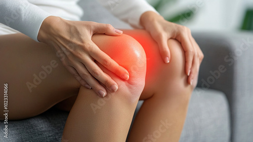 Wallpaper Mural Hip pain, woman suffering from osteoarthritis at home, health problems concept Torontodigital.ca