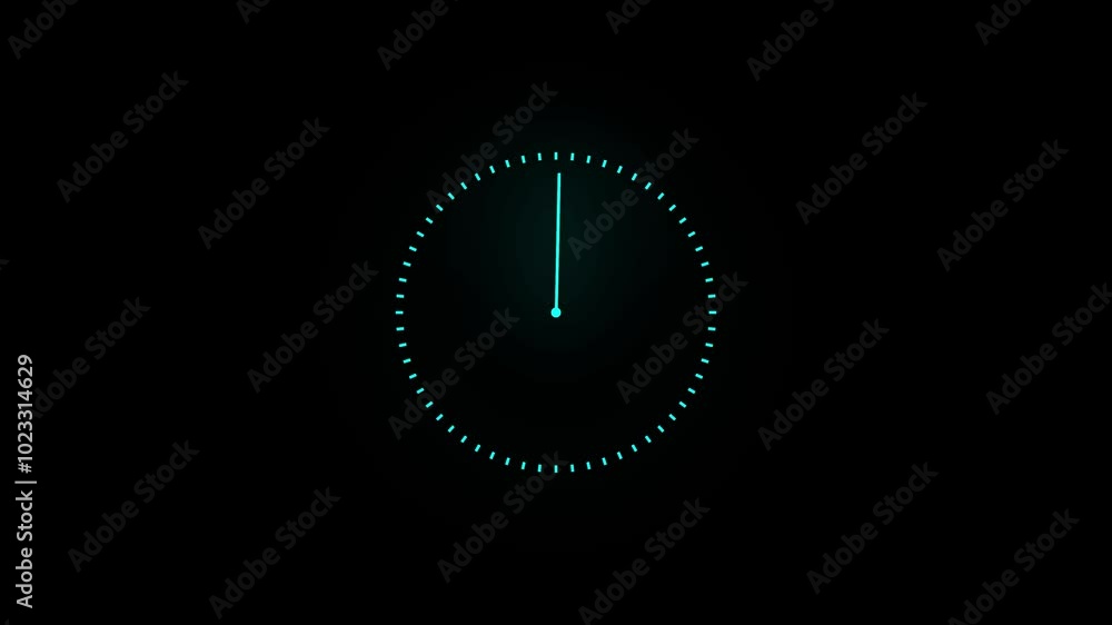 Abstract new analog clock icon animation .isolated on black background. Abstract new analog clock icon animation .isolated on black background.