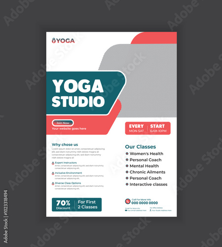 Yoga class flyer design template