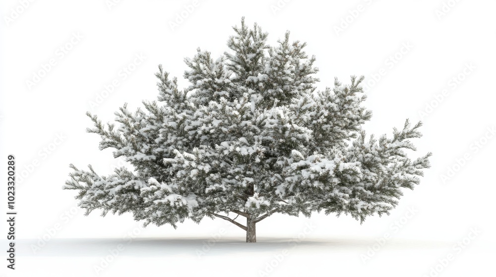Isolated snow-covered fir tree on transparent background Isolated snow-covered fir tree on transparent background