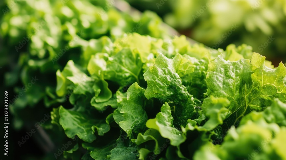 Rows of lettuce growing in an industrial hydroponic farm. Open space for your content Rows of lettuce growing in an industrial hydroponic farm. Open space for your content