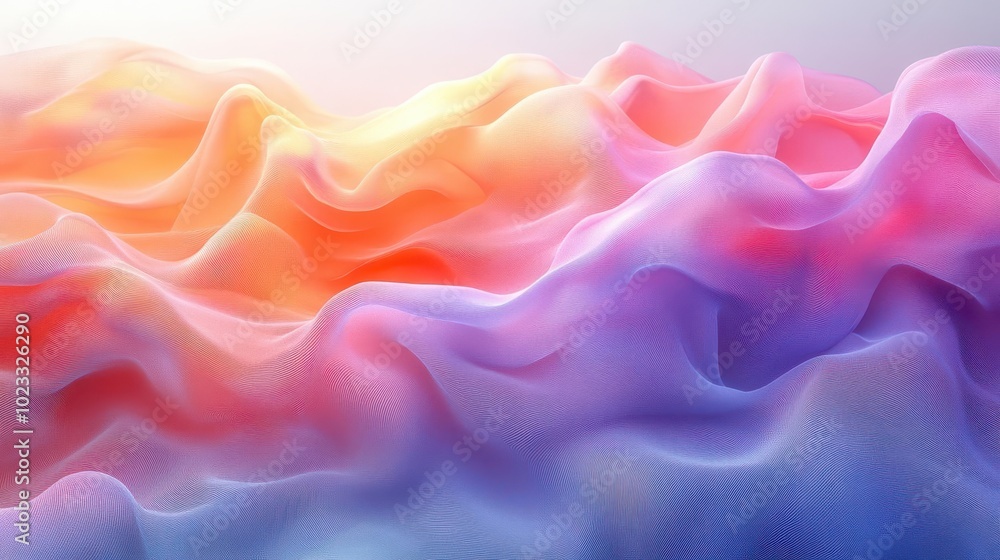 Fototapeta premium elegant abstract background featuring soft pastel waves and gradient colors perfect for enhancing app interfaces or product designs with a serene touch