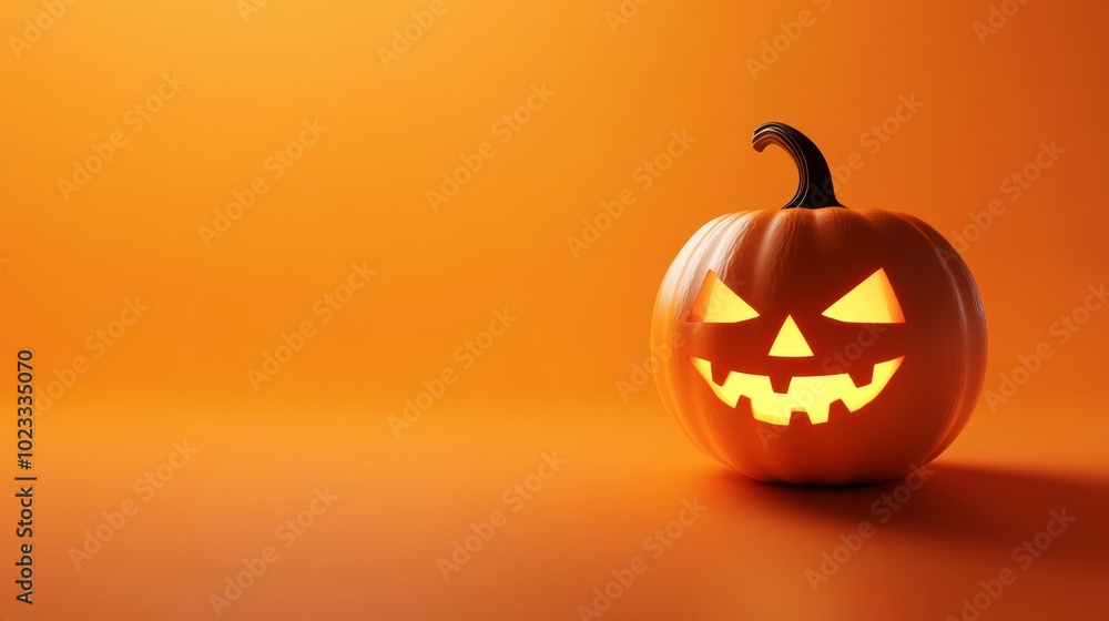 3D illustration holloween wallpaper with spooky pumpkin face, pumpkin lamp, orange background, illustration, happy holloween 3D illustration holloween wallpaper with spooky pumpkin face, pumpkin lamp, orange background, illustration, happy holloween