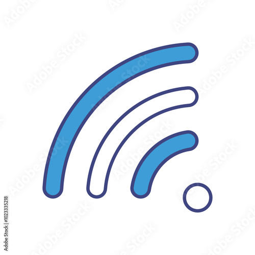 Wifi Symbol vector icon stock illustration