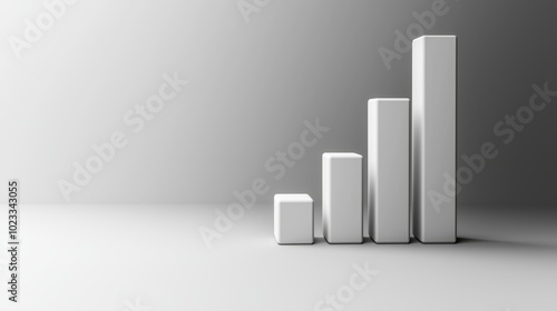 Simple 3D Bar Charts Rising from Flat Surface