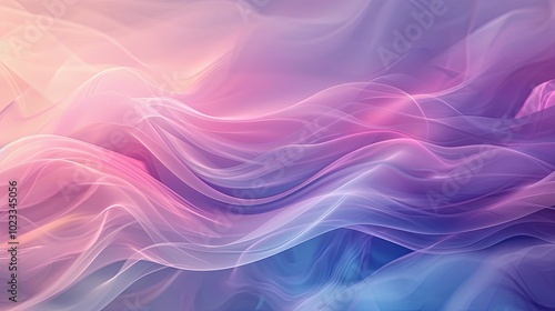 Abstract Background with Pink and Blue Wavy Lines