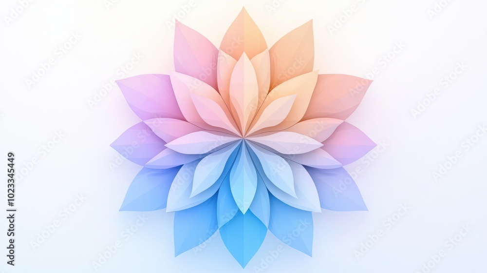 Fototapeta premium Soft Pastel Flower Mandala Design for Background