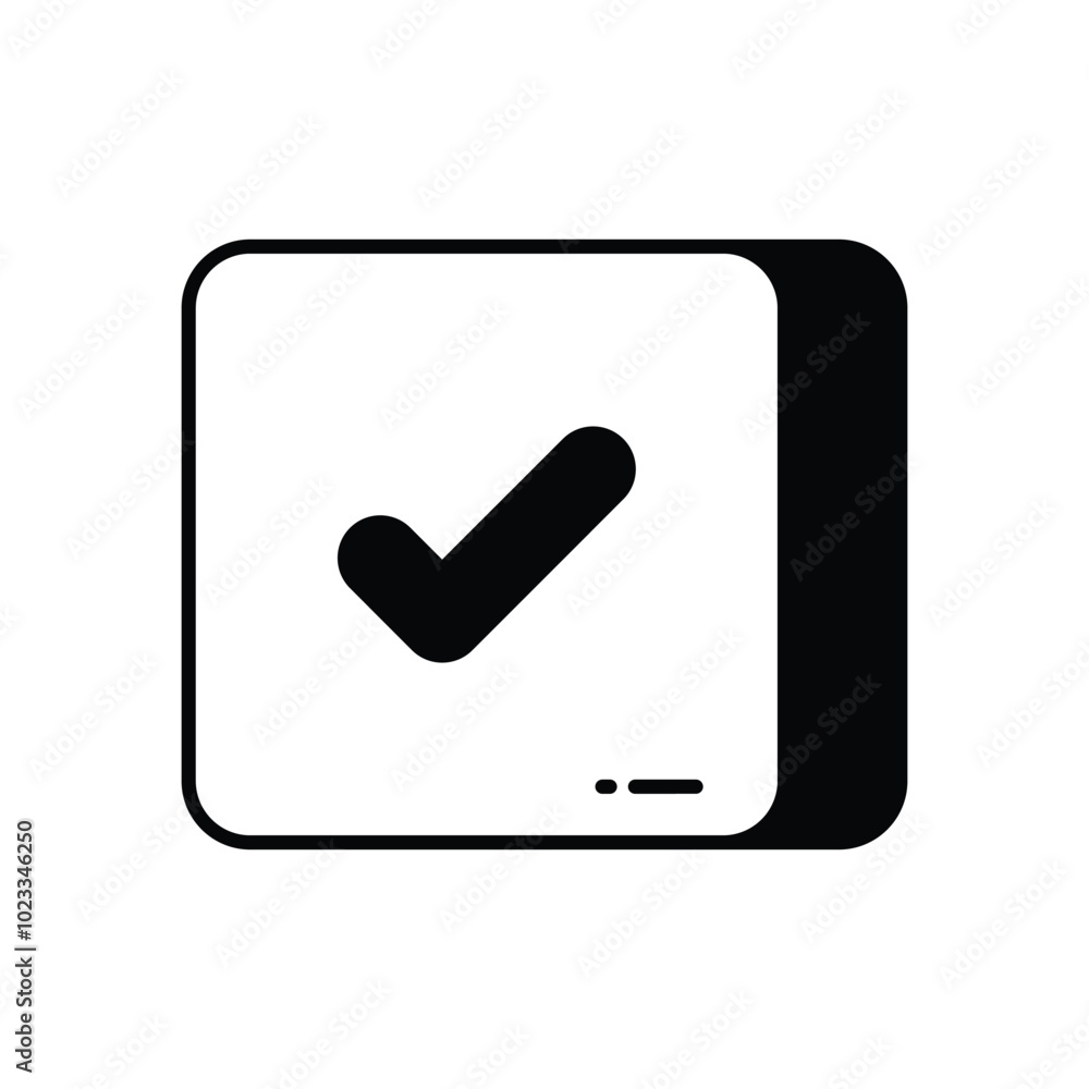 Checkbox vector icon stock illustration Checkbox vector icon stock illustration