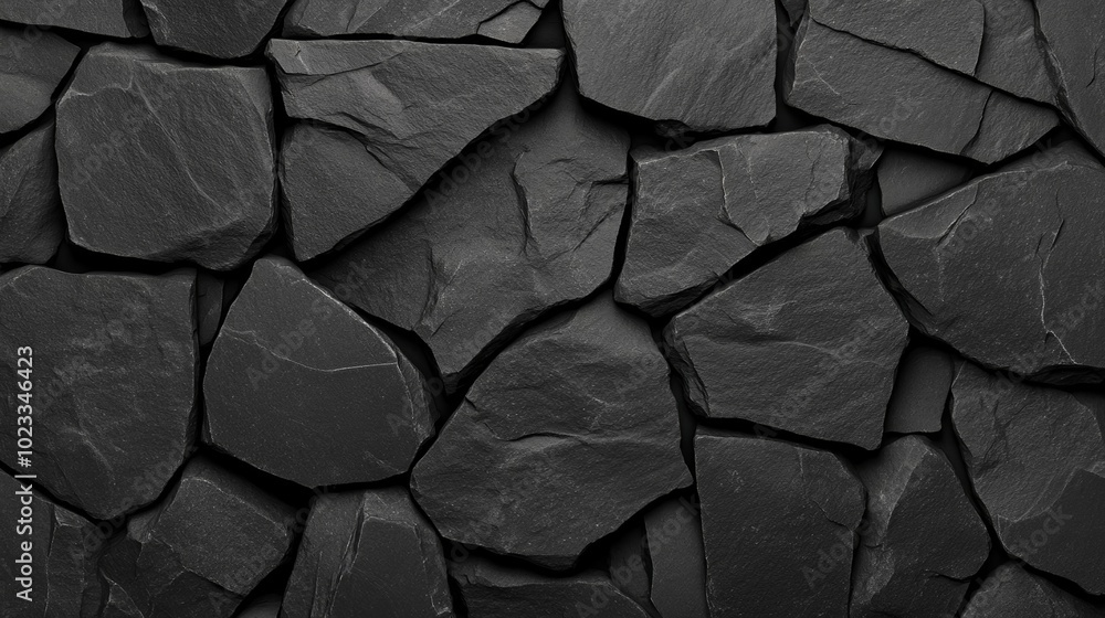 Dark slate stone texture with uneven surfaces, subtle cracks, and shadowy gray-black hues, creating a natural rocky feel on a plain background Dark slate stone texture with uneven surfaces, subtle cracks, and shadowy gray-black hues, creating a natural rocky feel on a plain background