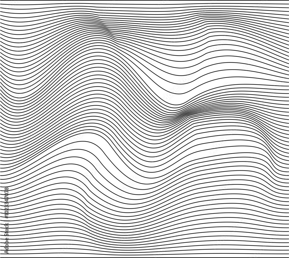 Line mesh wave design element vector Line mesh wave design element vector