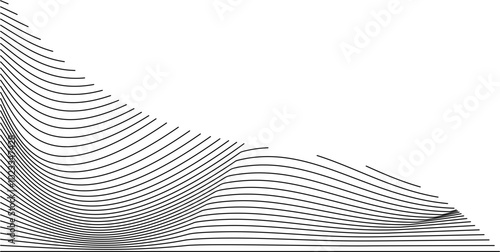 Corner line mesh wave design element vector