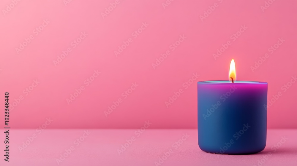 Deep plum Diwali candle with soft teal flame on a blush pink background with space for festive greetings luxurious and modern palette Deep plum Diwali candle with soft teal flame on a blush pink background with space for festive greetings luxurious and modern palette