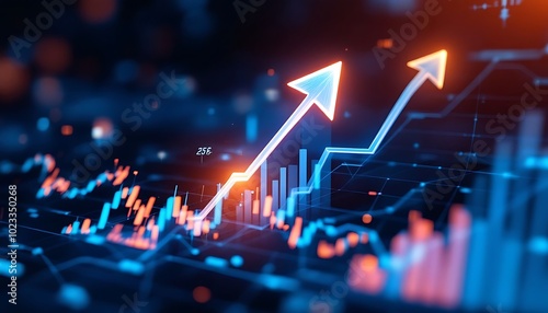 Wallpaper Mural Financial Growth Data Analytics Upward Trend Torontodigital.ca