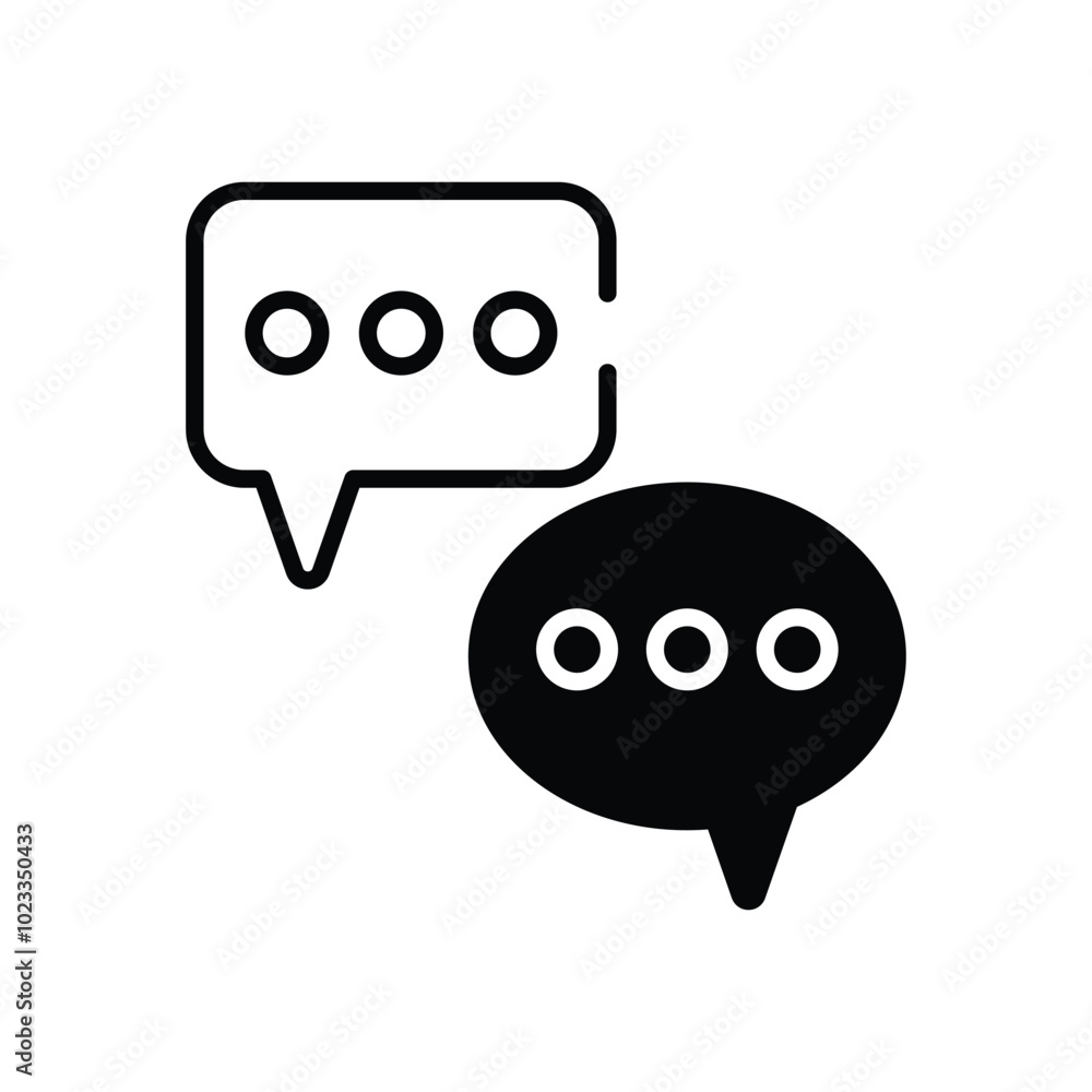Chat Bubbles vector icon Chat Bubbles vector icon