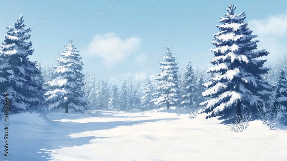 Beautiful snow-covered pine trees in a peaceful winter landscape. Ideal for seasonal, holiday, or outdoor adventure themes. Beautiful snow-covered pine trees in a peaceful winter landscape. Ideal for seasonal, holiday, or outdoor adventure themes.