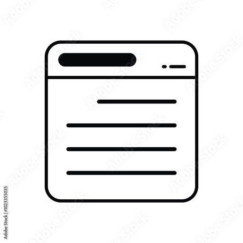 Accordion vector icon stock illustration