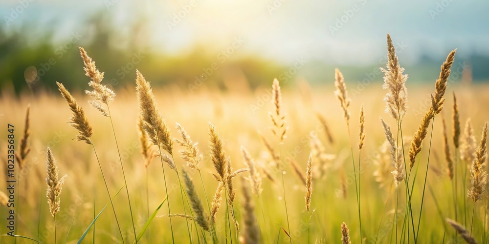 Grasses on summer meadow for hay making Grasses on summer meadow for hay making