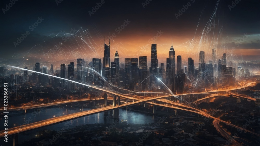 Fototapeta premium Statistics and Urban Development: World Statistics Day