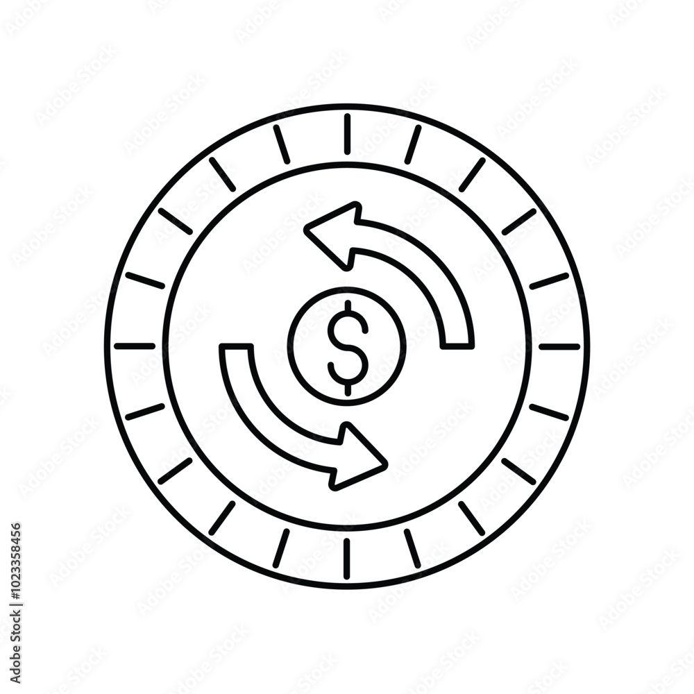 currency exchange line icon with white background vector stock illustration currency exchange line icon with white background vector stock illustration