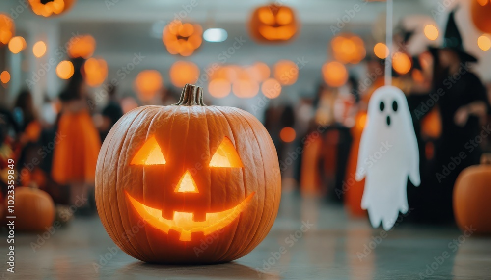 A Halloween party at night A Halloween party at night