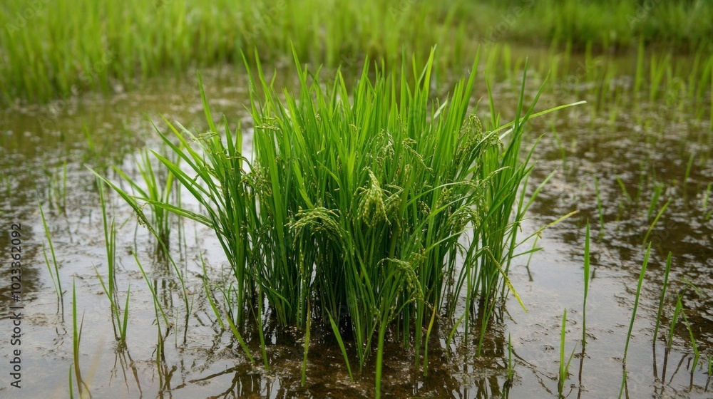 rice field in thailand,select focus. rice field in thailand,select focus.