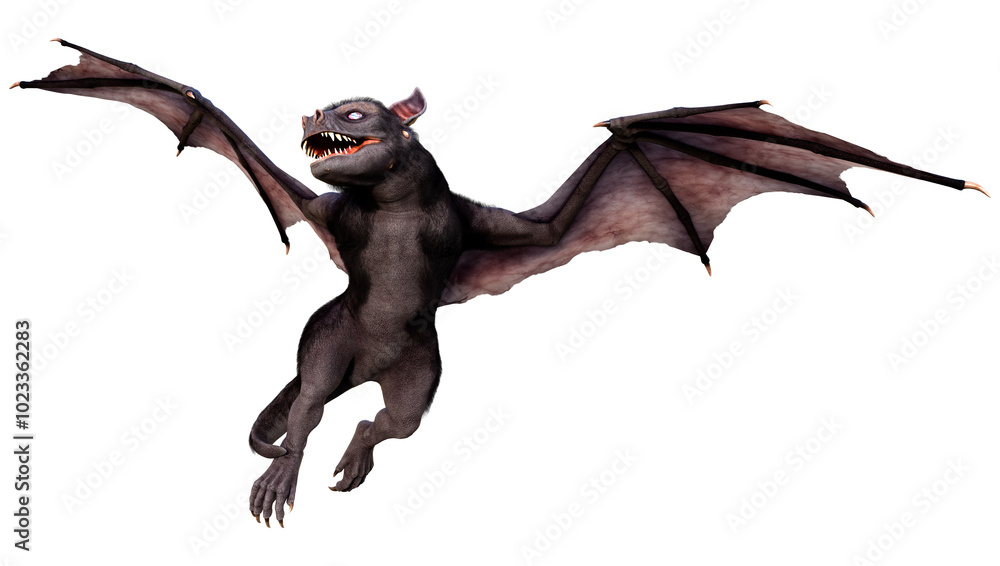 Fototapeta premium 3D Rendering Giant Bat on White