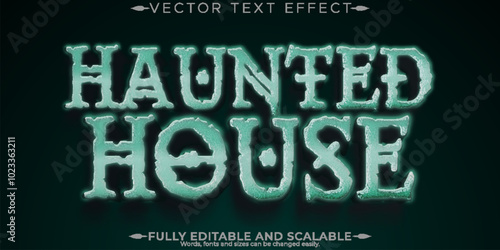 Halloween monster text effect, editable horror and scary text style