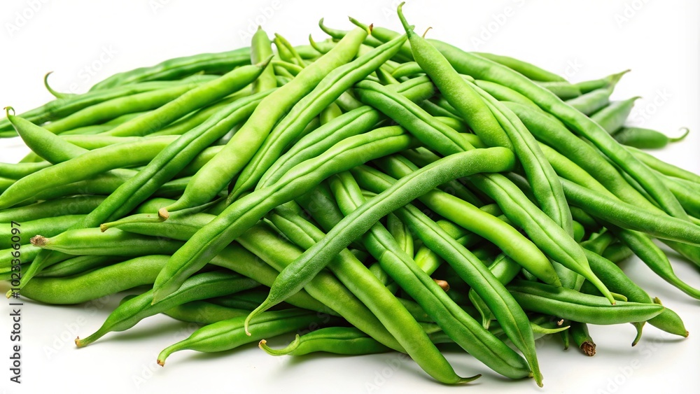 Green beans isolated on white background Green beans isolated on white background