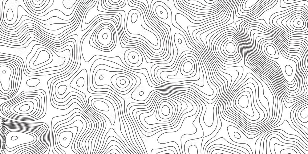 Abstract topographic contours map background. Panorama view gradient multicolor wave curve lines banner background design. Abstract topographic contours map background. Panorama view gradient multicolor wave curve lines banner background design.