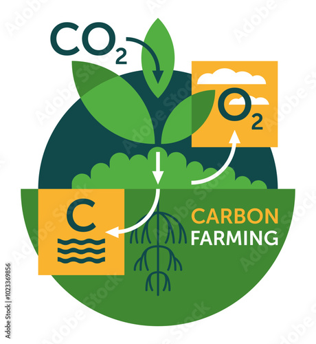 Carbon farming - sustainable agricultural methods for store carbon