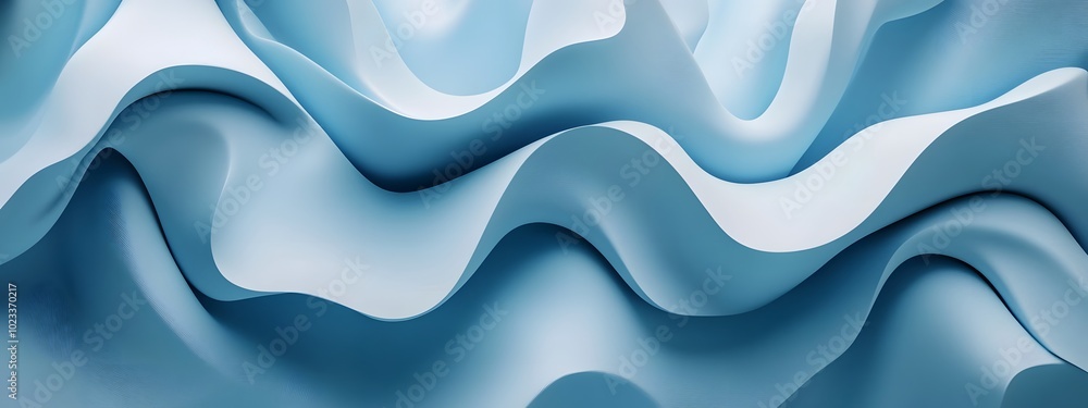 Blue abstract background with wavy lines and geometric shapes, simple minimal design Blue abstract background with wavy lines and geometric shapes, simple minimal design