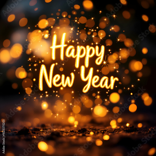 Obraz na płótnie Happy New Year card w salonie