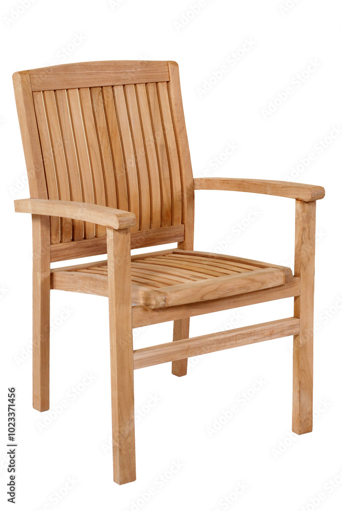 Teak garden furniture isolated in white background Teak garden furniture isolated in white background