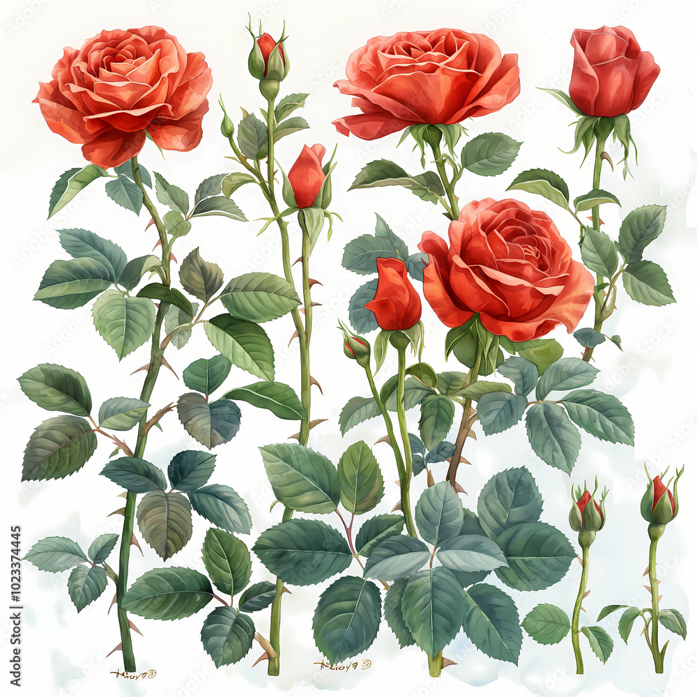 pattern with red roses pattern with red roses