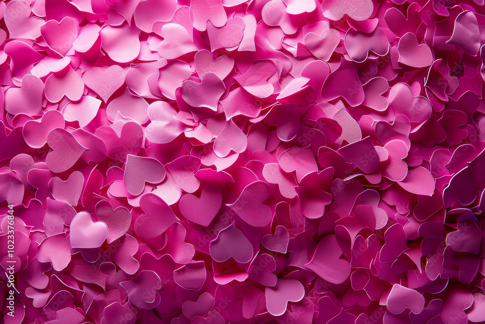 Valentine's Day concept. Hearts are creating lovely atmosphere. Wallpaper for joy and celebration. Cute romantic print on background of pink hearts. festive backdrop for wedding design. Valentine's Day concept. Hearts are creating lovely atmosphere. Wallpaper for joy and celebration. Cute romantic print on background of pink hearts. festive backdrop for wedding design.