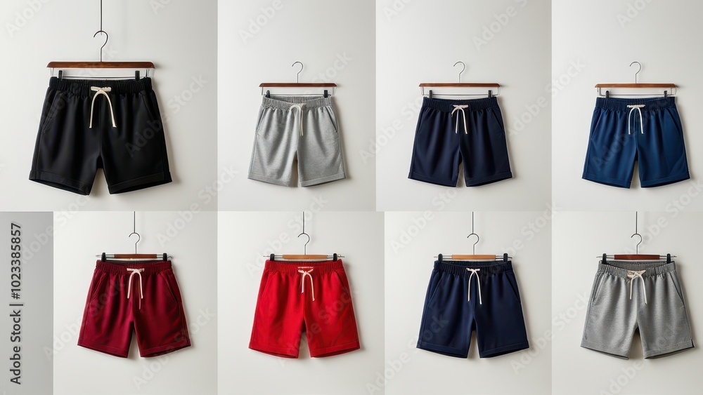 Realistic mockup of heavy blend shorts in front view. Ideal for showcasing custom apparel designs. Realistic mockup of heavy blend shorts in front view. Ideal for showcasing custom apparel designs.
