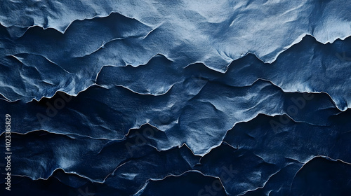 Wallpaper Mural Abstract Blue Background with Wavy Lines Torontodigital.ca