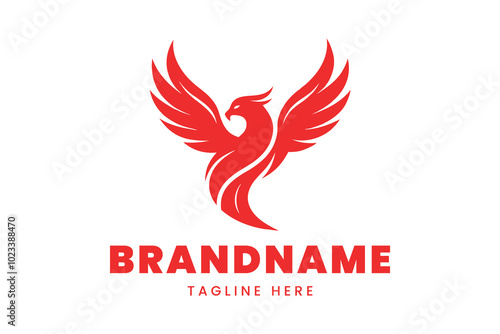 colorful bird phoenix logo for powerful and dynamic brand identity photo