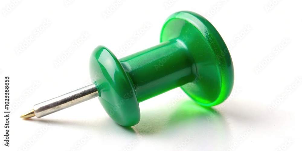 Green push pin Green push pin