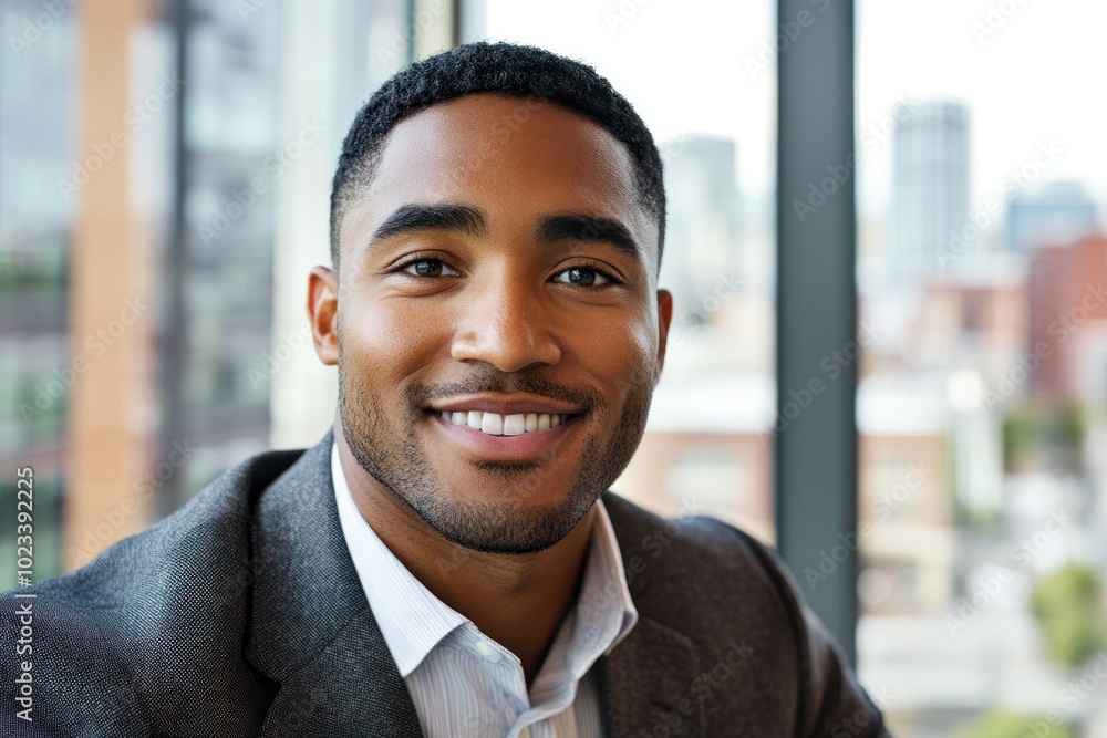 a successful businessman, smiling warmly in a corporate office, a successful businessman, smiling warmly in a corporate office,