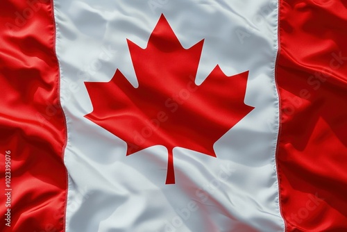 Vibrant Canadian Flag Waving with Grace