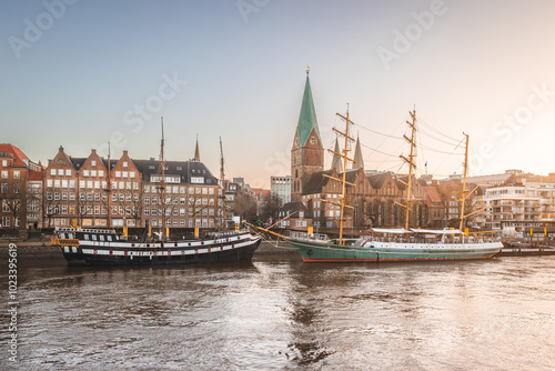 Blick auf die Schlachte in Bremen