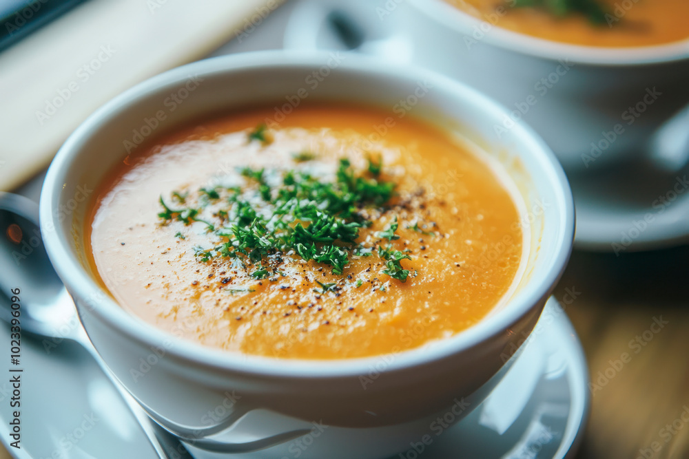 Carrot soup. Carrot soup.